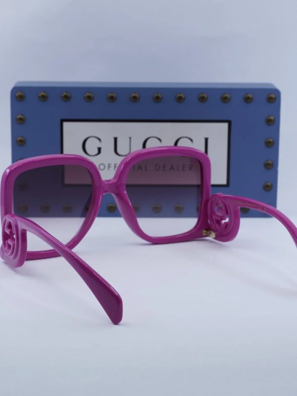 Gucci GG1326S 004 Square Sunglasses – Fuchsia\Violet Gradient